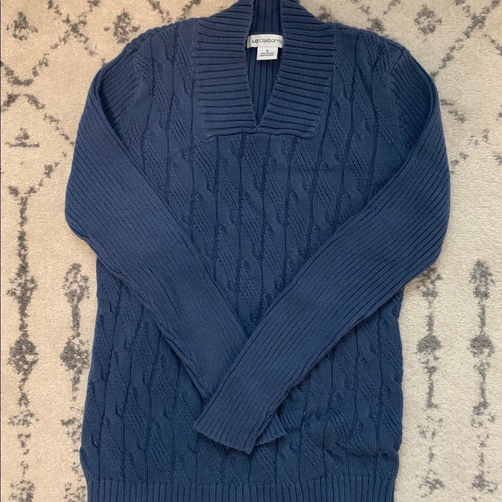 Lis claiborne blue sweater